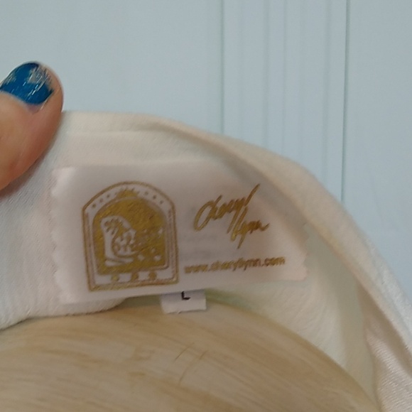 WHITE & Grey Art to Wear Summer Column Dress Size Large - Cheryl Lynn - Picture 6 of 8